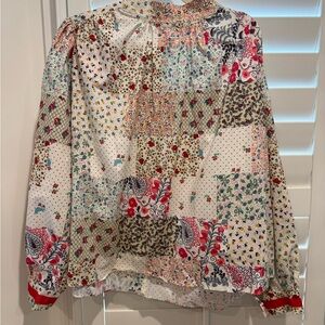 HUNTER BELL Colorful Patchwork Blouse